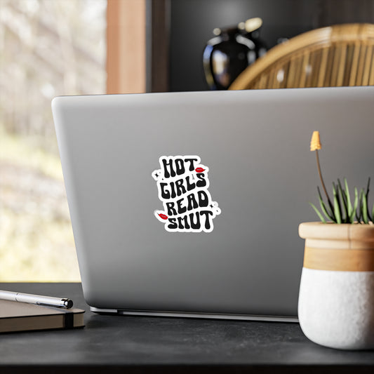 Hot Girls Read Smut Book Sticker, Book Lover Sticker, Reading Sticker